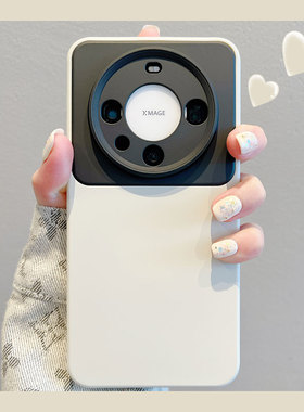适用华为mate70pro+新款手机壳mate60pro+拼色大视窗液态硅胶mate40pro磨砂肤感壳mate50pro简约高级感情侣女