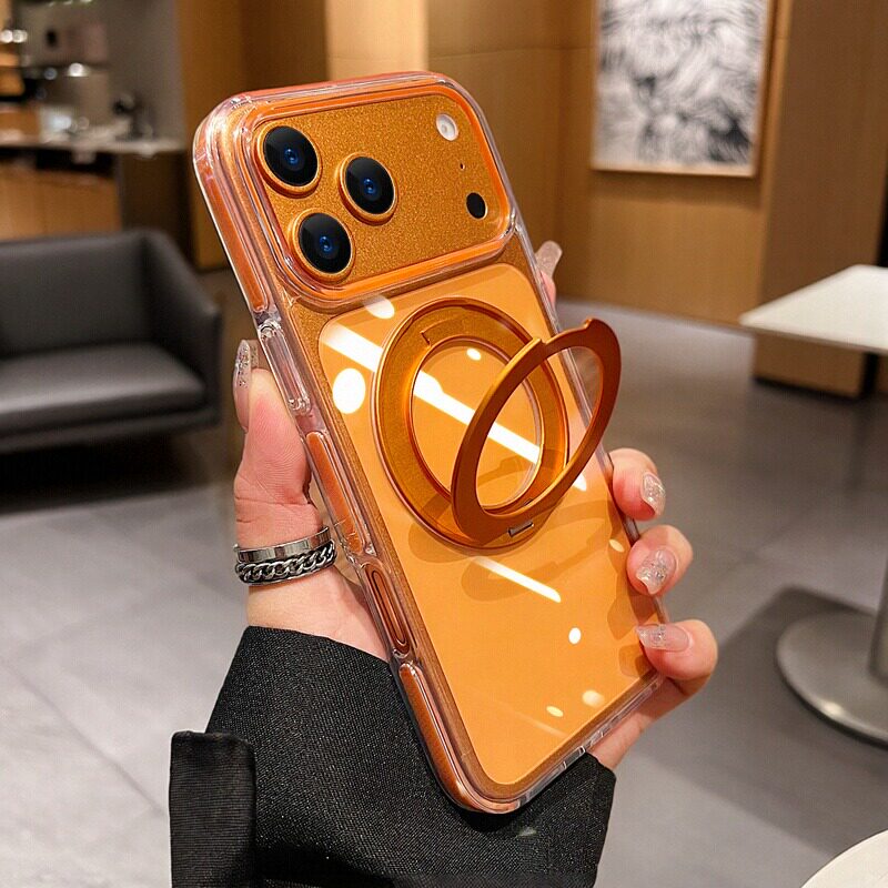 适用于苹果17promax手机壳新款磁吸支架iphone17标准版保护套高级感透明17pro外壳女款pm超好看防摔男士精致