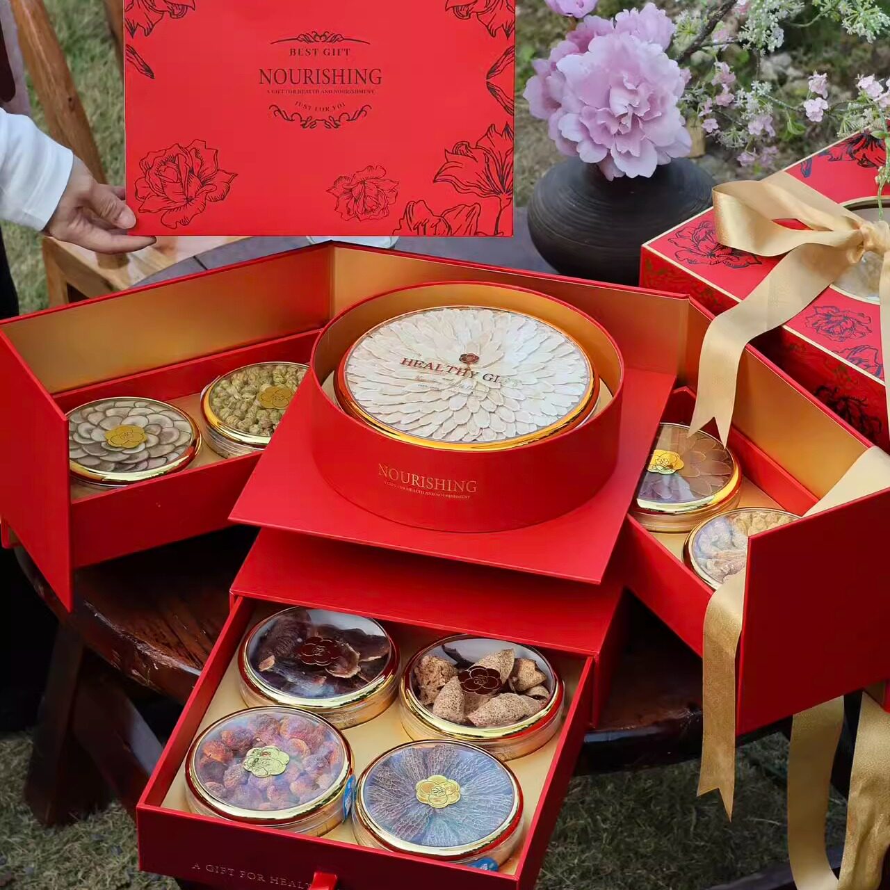 春节滋补品礼盒燕窝西洋参片鱼胶羊肚菌高档礼品新年送长辈见家长