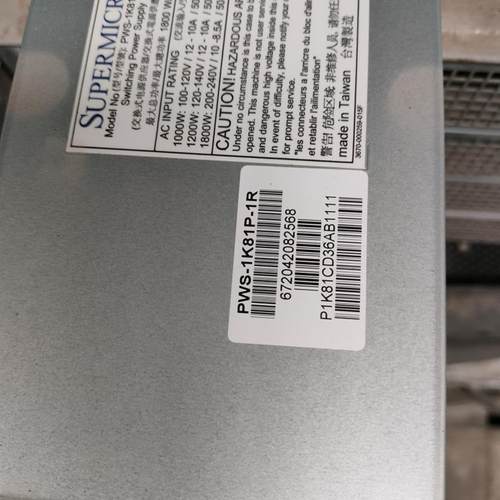 原装 超微 PWS-1K81P-1R 服务器电源 1800W 冗余电源模块
