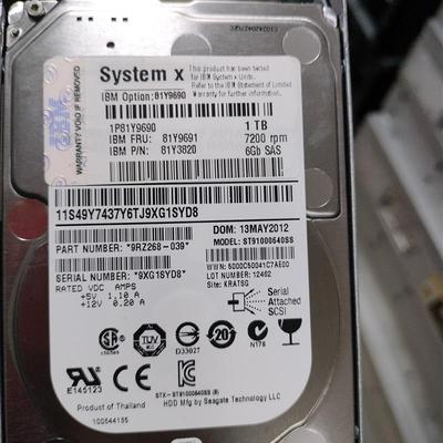 IBM 1TSAS  7200转 6GB 81Y9691 服务器拆机