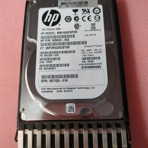 HP/惠普 606020-001  605832-002 ST91000640SS    1TB  SAS