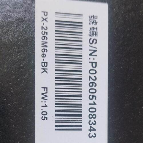 浦科特企业级 pci-e固态盘型号:PX-256M6e-bk 全新未拆封