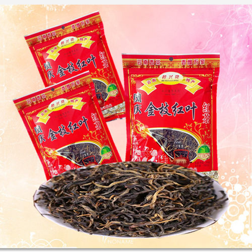 云南红茶100g和兴隆凤庆金枝红叶熟茶普洱散茶包邮