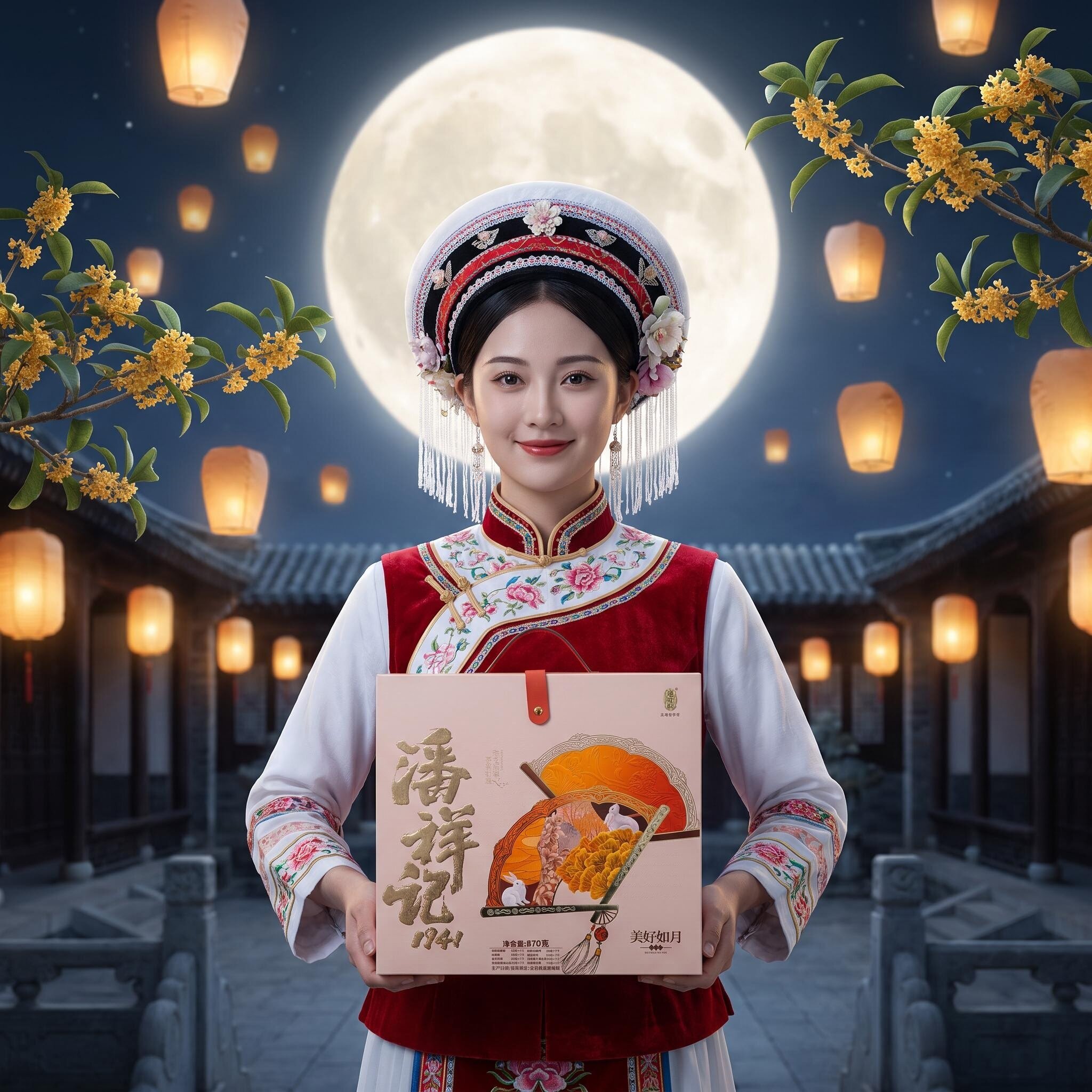 潘祥记云腿鲜花饼中秋糕点780g云南特产传统点心