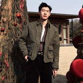 首发 美式 复古13OZ水洗帆布短款 2026春装 廓形猎装 夹克春秋外套