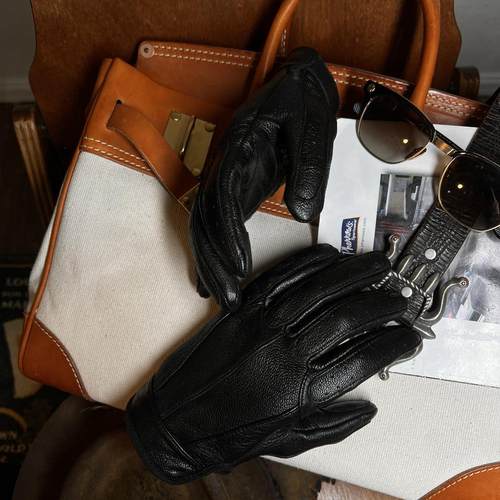 颜值与温度并存的植鞣山羊皮耐磨防滑抗撕拉骑行机车真皮工装手套