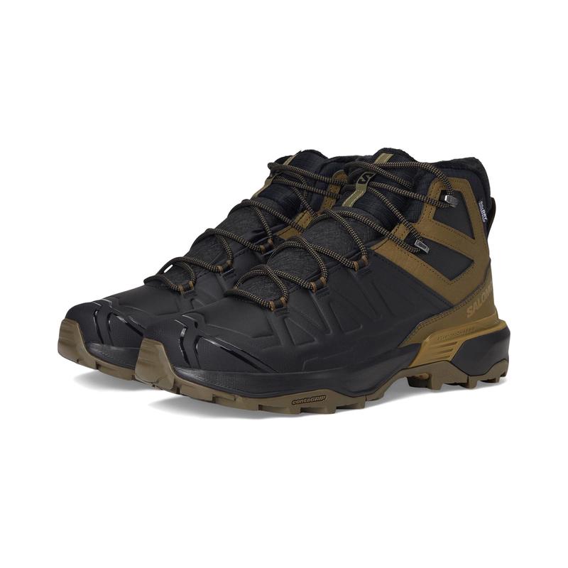 代购SALOMON萨洛蒙男士徒步鞋防水保暖防滑登山鞋中帮系带户外鞋