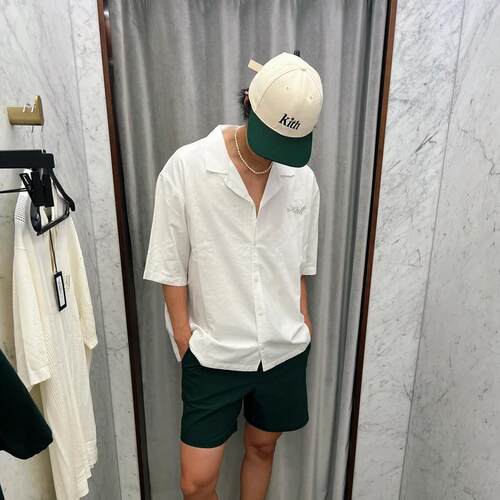 Kith for Wilson刺绣网眼 Reade 衬衫轻薄舒适polo开衫老钱风男装