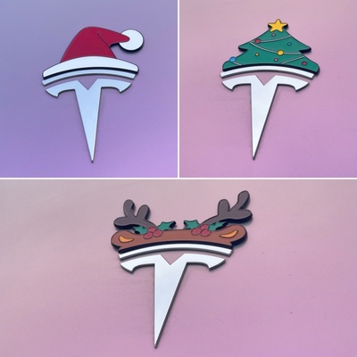 特斯拉model3/y圣诞帽树原谅麋鹿