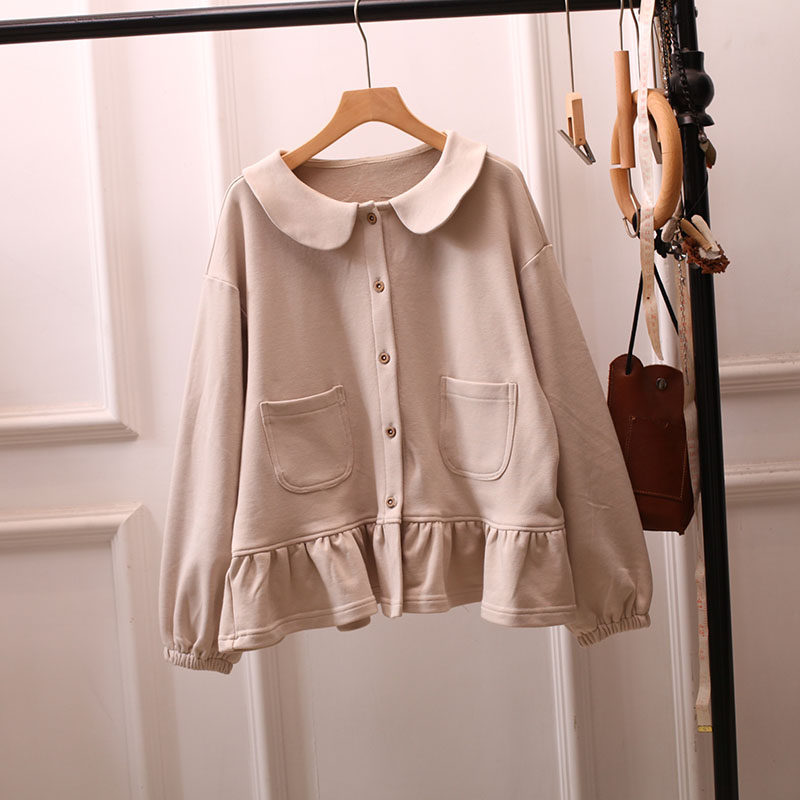 日系娃娃领卫衣长袖女上衣外套