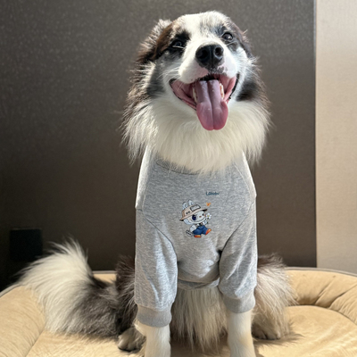 边牧春秋款卡通中大型犬卫衣