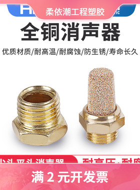 RESTO消声器规格多选耐腐蚀全铜尖头平头消失器