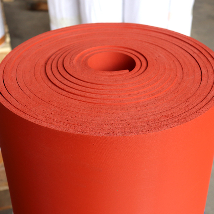 铁红色耐高温发泡硅胶板 1-20mm防滑绝缘减震海绵硅胶发泡板胶垫