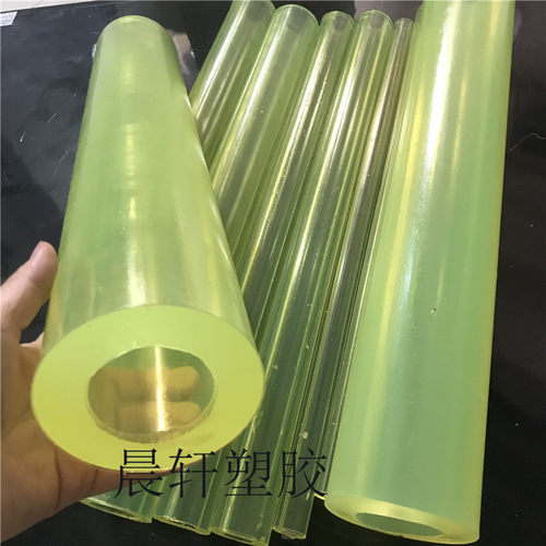 聚氨酯空心棒 pu棒 耐磨优力胶管 牛筋板弹力胶实心棒2345100200