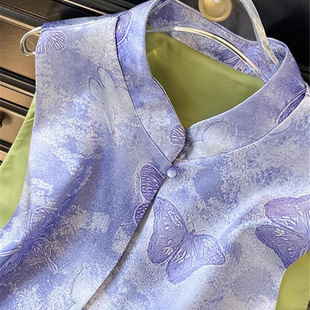 新中式国风马甲女款2025新款春装高级感提花民族风外套上衣