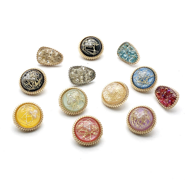 하이 엔드 셔츠 단추 금속 작은 향기로운 스타일 여성 쉬폰 카디건 작은 단추 어린이 스웨터 단추 남자 셔츠 단추