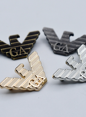 鹰标GA服饰辅料金属裤标 老鹰LOGO裤牌  高档时尚服装配件