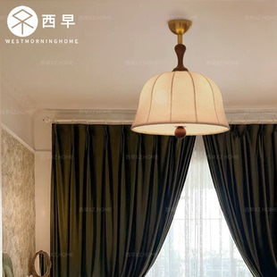南洋风客厅书房衣帽间氛围吊灯 复古中古卧室吸顶灯美式 新款 法式