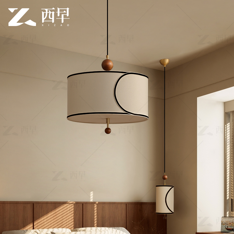 云缦法式中古风卧室灯吊灯主灯美式复古主卧日式房间布艺新款灯具