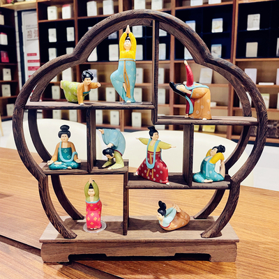 52toys仕女瑜伽盲盒摆件大唐公仔