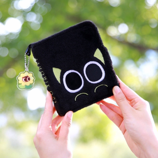 歪瓜出品正版罗小黑M5毛绒活页本组合记事本高颜值2026笔记手账本