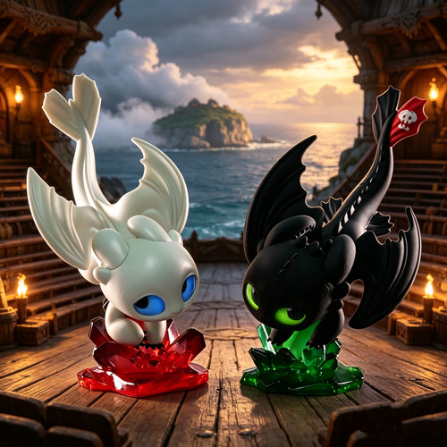 正版驯龙高手无牙仔光夜交织盲盒