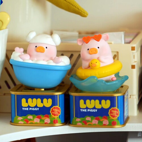 正版罐头猪lulu光动盲盒手办