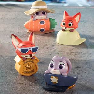 正版 疯狂动物城下午茶系列盲盒迷你公仔手办可爱朱迪尼克玩偶潮玩