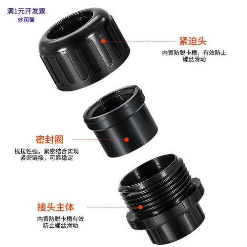 M20内螺纹直插软管接头快速波纹