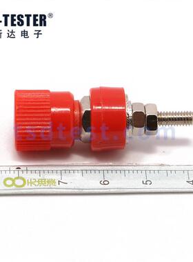 S4828 纯铜大电流4mm插孔螺杆M4接线柱24A连接器香蕉面板插座