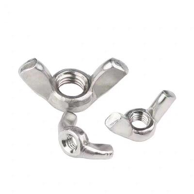 3/16方翼美制蝶形螺母BS18.69镀锌蝴蝶螺帽1/4冷墩蝶母5/16不锈钢
