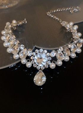 欧美复古项链女锁骨链颈带项圈choker脖子配饰短款高级感轻奢小众