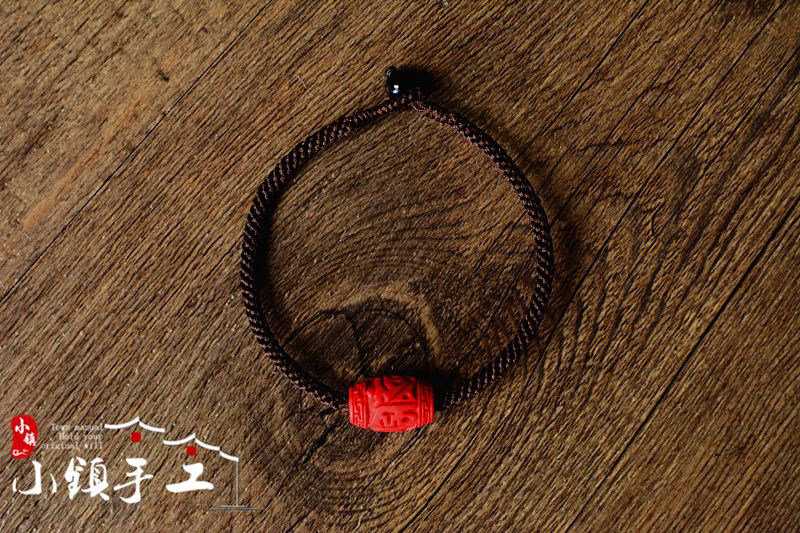 DANQING - SIX-CHARACTER PROVERBS TO KEEP SAFE MENS BRACELET HAND-KNITTED ROPE SIMPLE BRACELET DIY BRAIDED ROPE MATERIAL PACKAGE