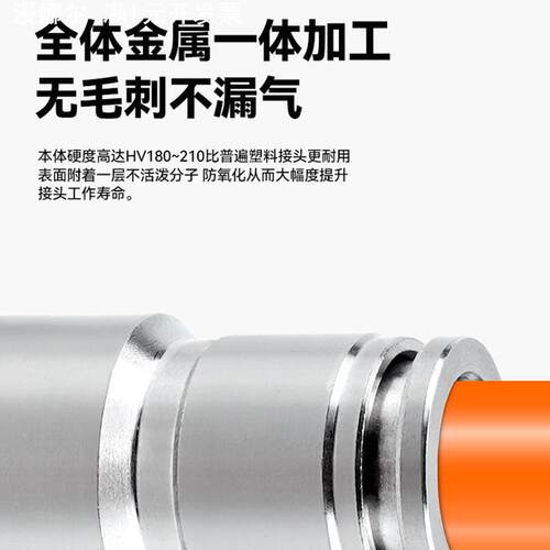 304不锈钢气动气管快速插接头PU/PG变径隔板PM/PLM高温高压耐腐蚀