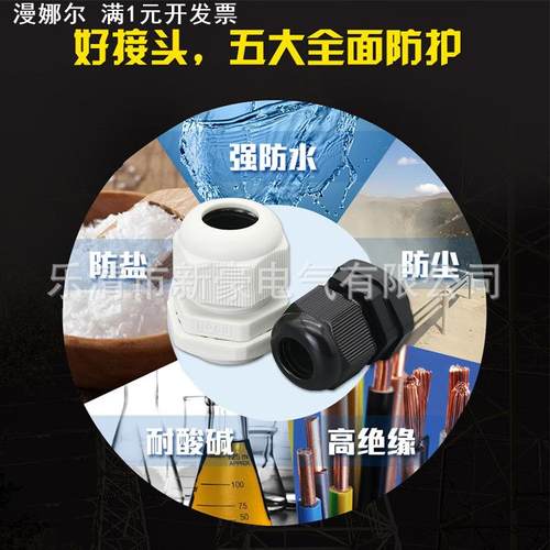 公制M12尼龙塑料电缆防水接头固定格葛兰头高品质