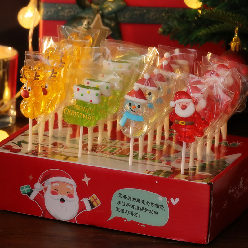 圣诞节糖果礼盒装礼物儿童棒棒糖送女友平安夜圣诞老人创意小零食