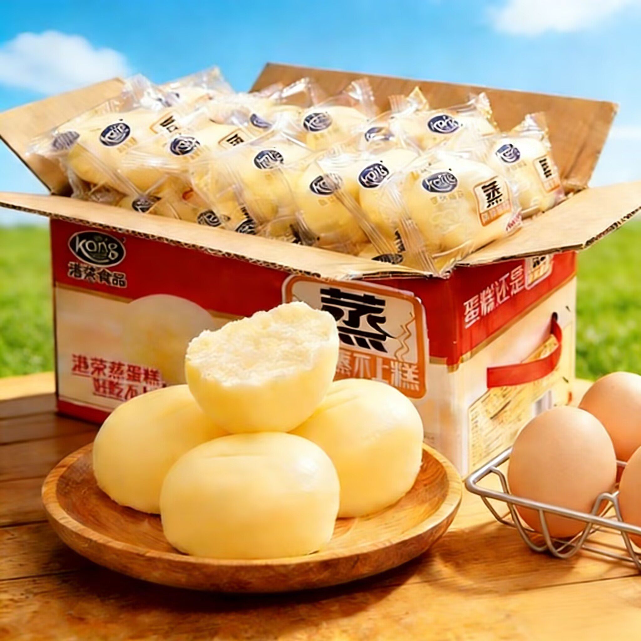 港荣蒸蛋糕整箱面包口袋早餐糕点点心网红小吃零食品成人款混合装