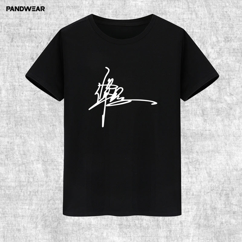 谭晶烫金签名周边粉丝应援衣服夏季纯棉男女学生短袖t恤衫青少年