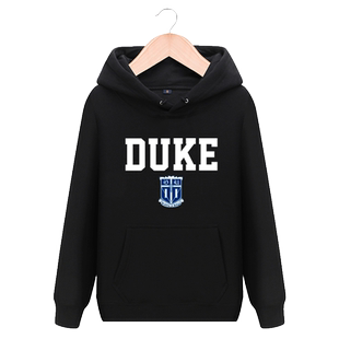 杜克大学联名周边连帽长袖卫衣男女篮球宽松休闲百搭潮流简约上衣