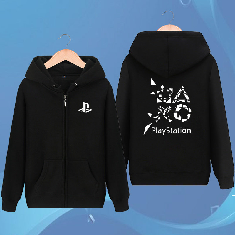 playstation索尼PS游戏机ps4经典周边连帽开衫卫衣男宽松夹克外套