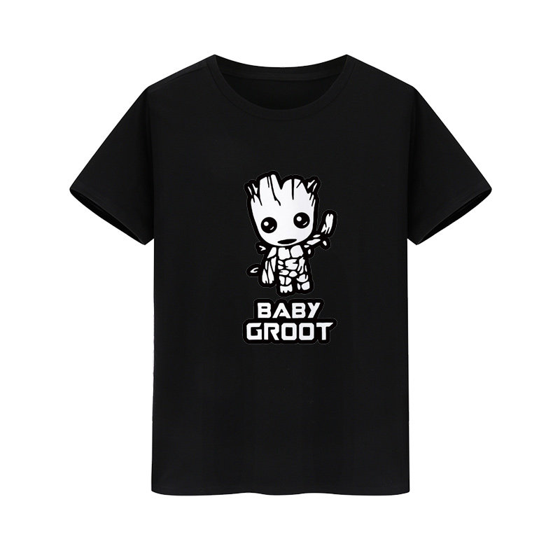 银河护卫队格鲁特groot树人漫威浣熊电影周边夏季男女纯棉短袖T恤