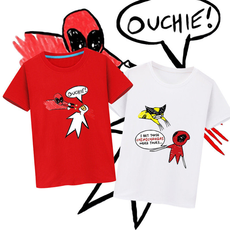 死侍T恤漫威电影Deadpool周边衣服Marvel短袖逗比小贱贱夏季半袖