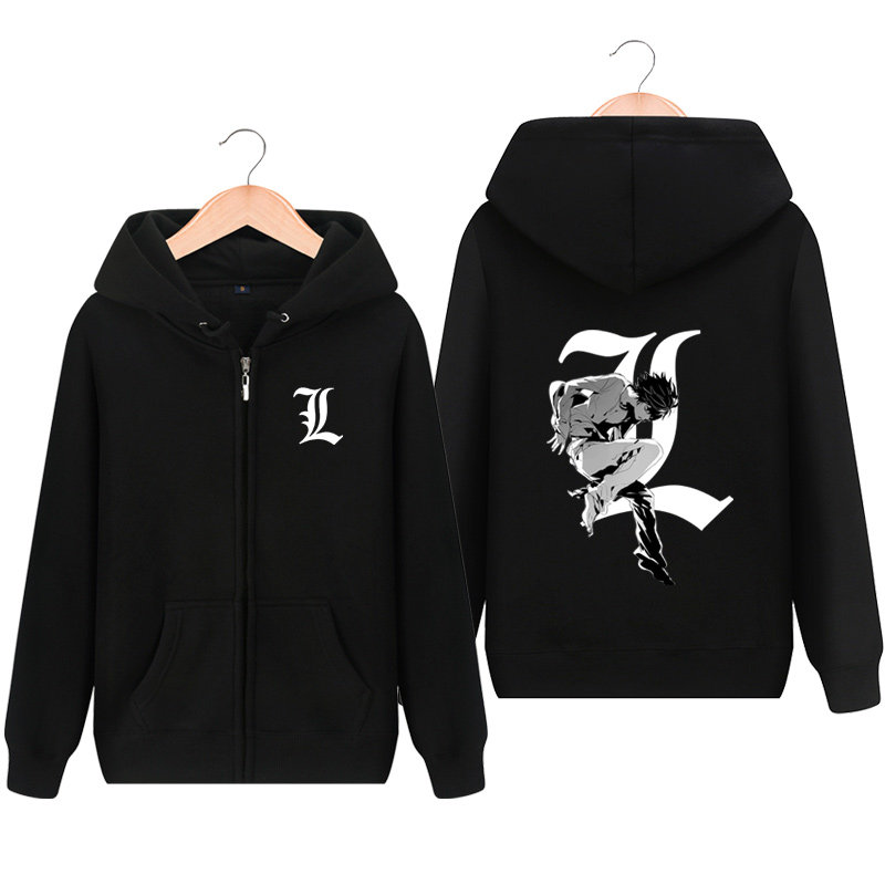 死亡笔记夜神月l动漫二次元周边男休闲连帽开衫卫衣宽松上衣外套
