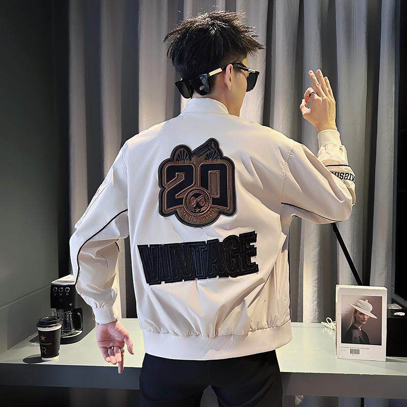网红外套男款春秋2025新款高级感痞帅春装上衣潮牌潮流男士夹克衫