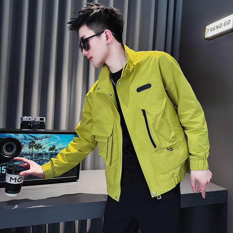 休闲立领外套男款春秋季2025新款潮牌痞帅高级感夹克潮流帅气外衣