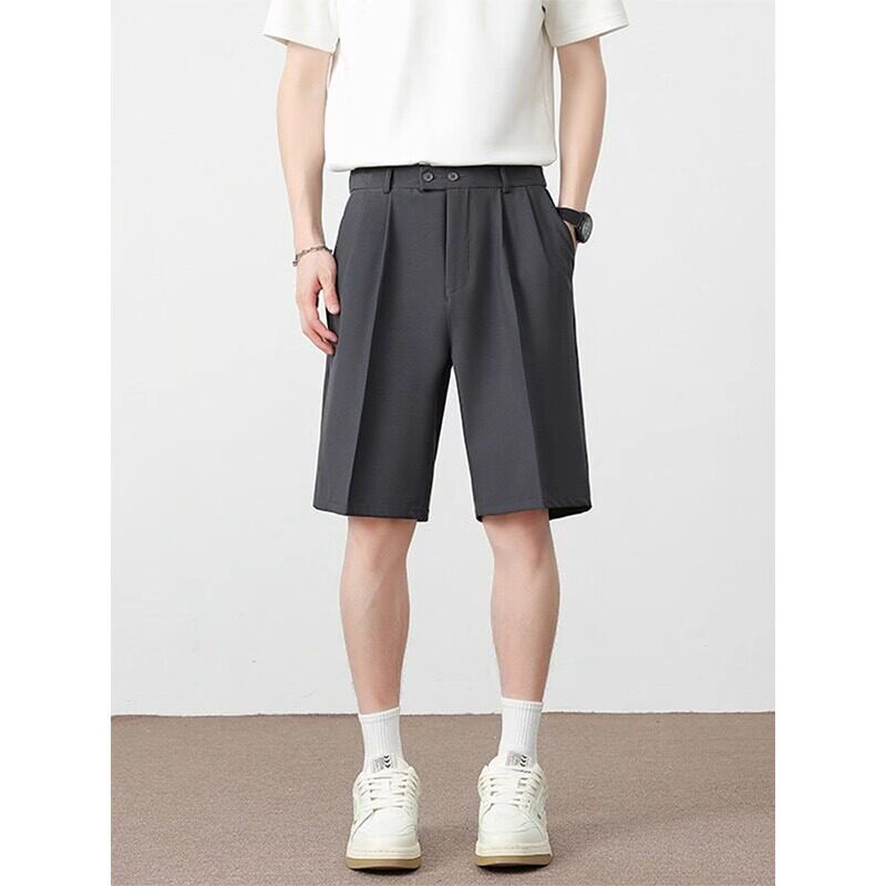 2025新款高品质西装短裤男款宽松直筒五分裤商务高级感休闲中裤