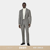 SUITSUPPLY 套装 中灰色羊毛混纺宽松慵懒男士 格纹西装