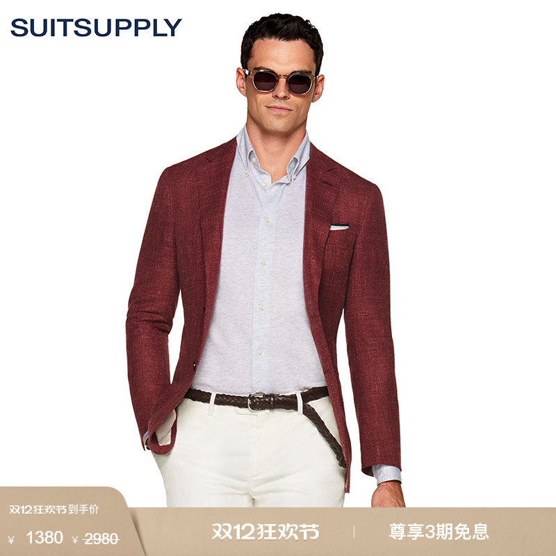 意大利面料 棉麻混纺 修身剪裁