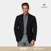 SUITSUPPLY藏青色S120支羊毛法兰绒外套男士 西装 上衣
